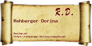 Rehberger Dorina névjegykártya